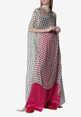 Dries Van Noten Silk Polka Dots Sheer Cape Multicolor 110113094/S_DRVNO-005