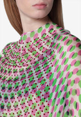 Dries Van Noten Silk Polka Dots Sheer Cape Multicolor 110113094/S_DRVNO-005