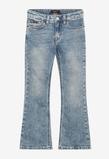 Polo Ralph Lauren Kids Girls Logo Patch Faded Jeans Blue 312A11763001DE/S_POLOR-TW