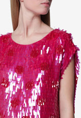 Dries Van Noten Silk Sequined Top Pink 107283383/S_DRVNO-304