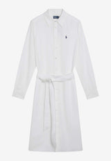 Polo Ralph Lauren Belted Shirt Dress White 211B18781001CO/S_POLOR-WHT