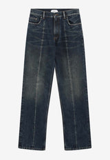 Versace Straight-Leg Stonewashed Jeans Blue 10244731A17707/S_VERSA-1DA60
