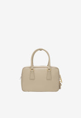 Prada Small Saffiano Leather Top Handle Bag Beige 1BB113EOMNZV/S_PRADA-F0485