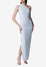 ROTATE One-Shoulder Draped Maxi Dress Light Blue 1161152000PL/S_ROTAT-2000