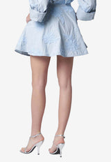ROTATE Floral Flared Mini Skirt Light Blue 1160162000CO/S_ROTAT-2000