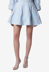 ROTATE Floral Flared Mini Skirt Light Blue 1160162000CO/S_ROTAT-2000