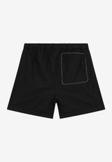 Moncler Contrast-Stitch Nylon Shorts Black 2B00016597LQ/S_MONCL-999
