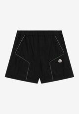 Moncler Contrast-Stitch Nylon Shorts Black 2B00016597LQ/S_MONCL-999