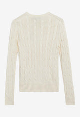 Polo Ralph Lauren Cable Knit Logo Sweater Cream 211971869015CO/S_POLOR-CR