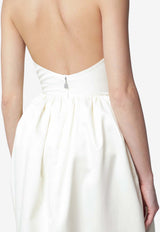 ROTATE Halterneck Maxi Balloon Satin Dress White 115752857PL/S_ROTAT-857