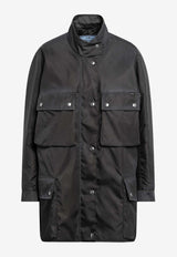 Prada Washed Re-Nylon Rain Jacket Gray 292362OOO19YE/S_PRADA-F0112