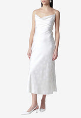 ROTATE Damask Floral Jacquard Midi Dress White 115728857PL/S_ROTAT-857
