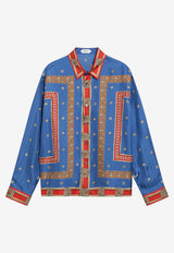 Versace Ringmaster Print Silk Twill Shirt Multicolor 10245201A17953/S_VERSA-5UJ30