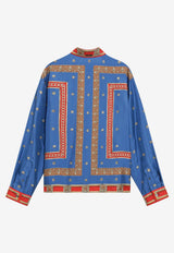 Versace Ringmaster Print Silk Twill Shirt Multicolor 10245201A17953/S_VERSA-5UJ30