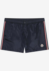 Moncler Logo Patch Swim Shorts Blue 2C00014M53326/S_MONCL-743