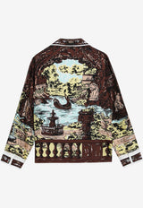 Versace Grotto Print Silk Twill Shirt Multicolor 10242321A17974/S_VERSA-5X000