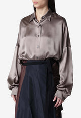 Dries Van Noten Silk Buttoned Shirt Gray 107003024/S_DRVNO-811