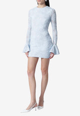 ROTATE Floral Embroidered Mesh Mini Dress Light Blue 1155292000PL/S_ROTAT-2000