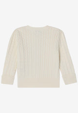 Polo Ralph Lauren Kids Babies Cable Knit Logo Cardigan White 310543047008CO/S_POLOR-WW