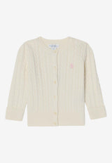 Polo Ralph Lauren Kids Babies Cable Knit Logo Cardigan White 310543047008CO/S_POLOR-WW