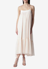 ROTATE Chiffon Midi Flared Dress Pink 1155242593PL/S_ROTAT-2593