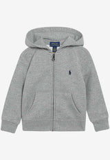 Polo Ralph Lauren Kids Boys Logo Zip-Up Hoodie Gray 322547626002CO/S_POLOR-DH