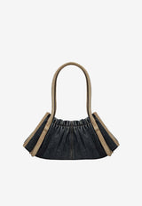 Marc Jacobs Medium Cristina Denim Shoulder Bag Blue 2S6HSC002H02CO/S_MARC-427