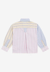 Polo Ralph Lauren Kids Girls Striped Button Shirt Multicolor 313A11793001CO/S_POLOR-MS