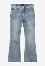 Polo Ralph Lauren Kids Girls Logo Patch Faded Jeans Blue 313A11763001DE/S_POLOR-TW