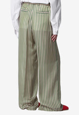 Dries Van Noten Striped Wide Pants Green 109463274/S_DRVNO-604
