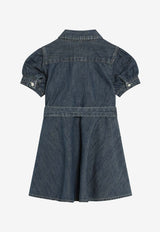 Polo Ralph Lauren Kids Girls Washed Denim Shirt Dress Blue 313A11970001CO/S_POLOR-BW