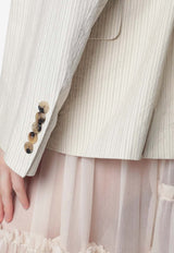Dries Van Noten Double-Breasted Buttoned Blazer White 104413360/S_DRVNO-005