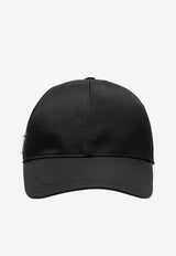 Prada Triangle Logo Re-Nylon Baseball Cap Black 1HC2742DMI/S_PRADA-F0002