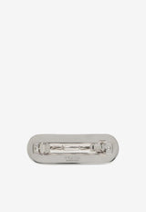 Prada Enameled Logo Hair Clip Black 1IF0222BA6/S_PRADA-F0002