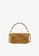 Valentino Small Locò Woven Shoulder Bag Gold 8W2B0K53ZQA/S_VALE-C8Q