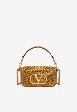 Valentino Small Locò Woven Shoulder Bag Gold 8W2B0K53ZQA/S_VALE-C8Q