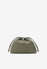 The Frankie Shop Small Morgan Faux Leather Pouch Bag Green BAFS21908EL/S_THE-430