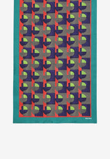 Miu Miu Geometric Print Silk Scarf Multicolor 5FF0652IG3/S_MIU-F00M9