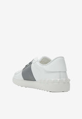 Valentino Open Calf Leather Sneakers White 8Y0S0830BLU/S_VALE-3DR