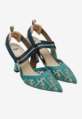 Fendi Colibrì 85 FF Jacquard Pumps Light Blue 8J8875AWCX/S_FENDI-F1V8V