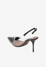 Alaïa Le Coeur 90 Slingback Pumps Purple AA3E083CK150LE/S_ALAIA-413