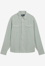 Polo Ralph Lauren Madras Check Western Shirt Green 710P08235001LI/S_POLOR-OW