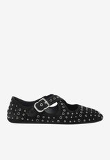 Alaïa Eyelets Suede Ballet Flats Black AA3A046I138SUE/S_ALAIA-999
