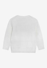 Polo Ralph Lauren Kids Boys Polo Bear Intarsia Knit Sweater White 323A12203001CO/S_POLOR-DW