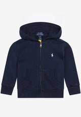 Polo Ralph Lauren Kids Boys Logo Embroidered Zip-Up Hoodie Blue 323964134002CO/S_POLOR-NN