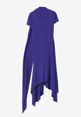 Acne Studios Asymmetric Layered Midi Dress Purple A20930VI/S_ACNE-BPB