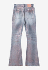 Acne Studios High-Waist Glittered Jeans Blue A00582DE/S_ACNE-CP1