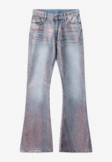 Acne Studios High-Waist Glittered Jeans Blue A00582DE/S_ACNE-CP1