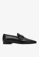 Valentino VLogo Signature Goatskin Loafers Black 8Y0S0N03ZWD/S_VALE-0NO
