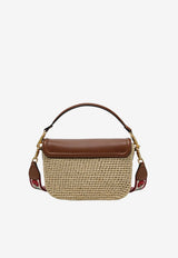 Valentino Alltime Raffia and Leather Crossbody Bag Beige 8W2B0N62BSU/S_VALE-C8V